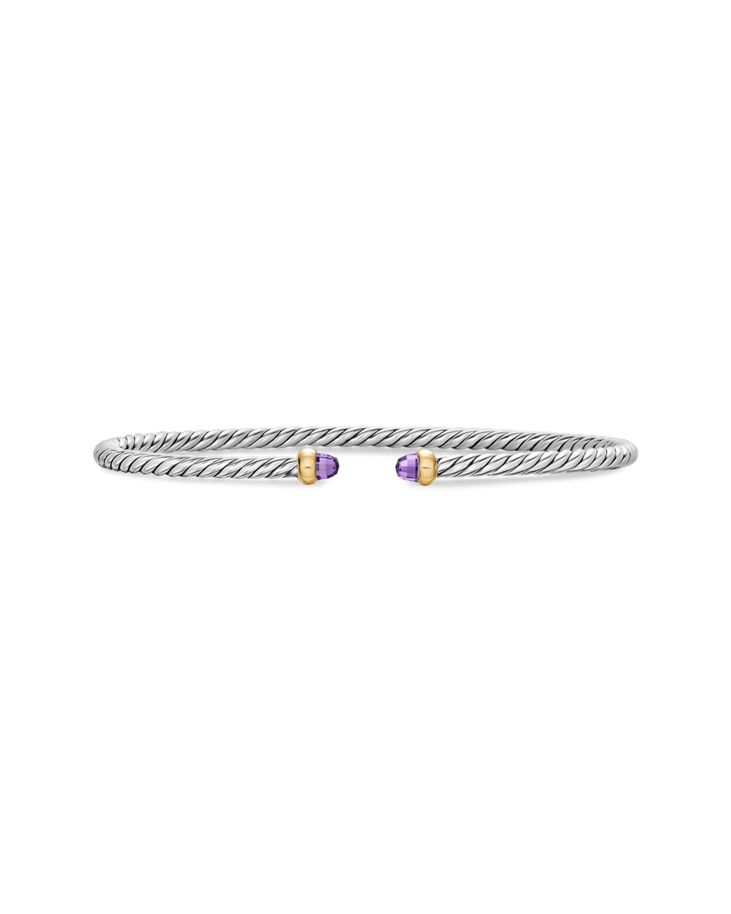 David Yurman White Micro Cable Flex Bracelet