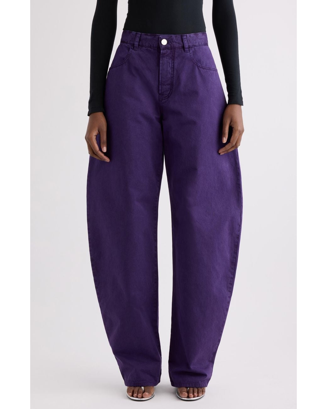 Alaïa Purple Round Jeans
