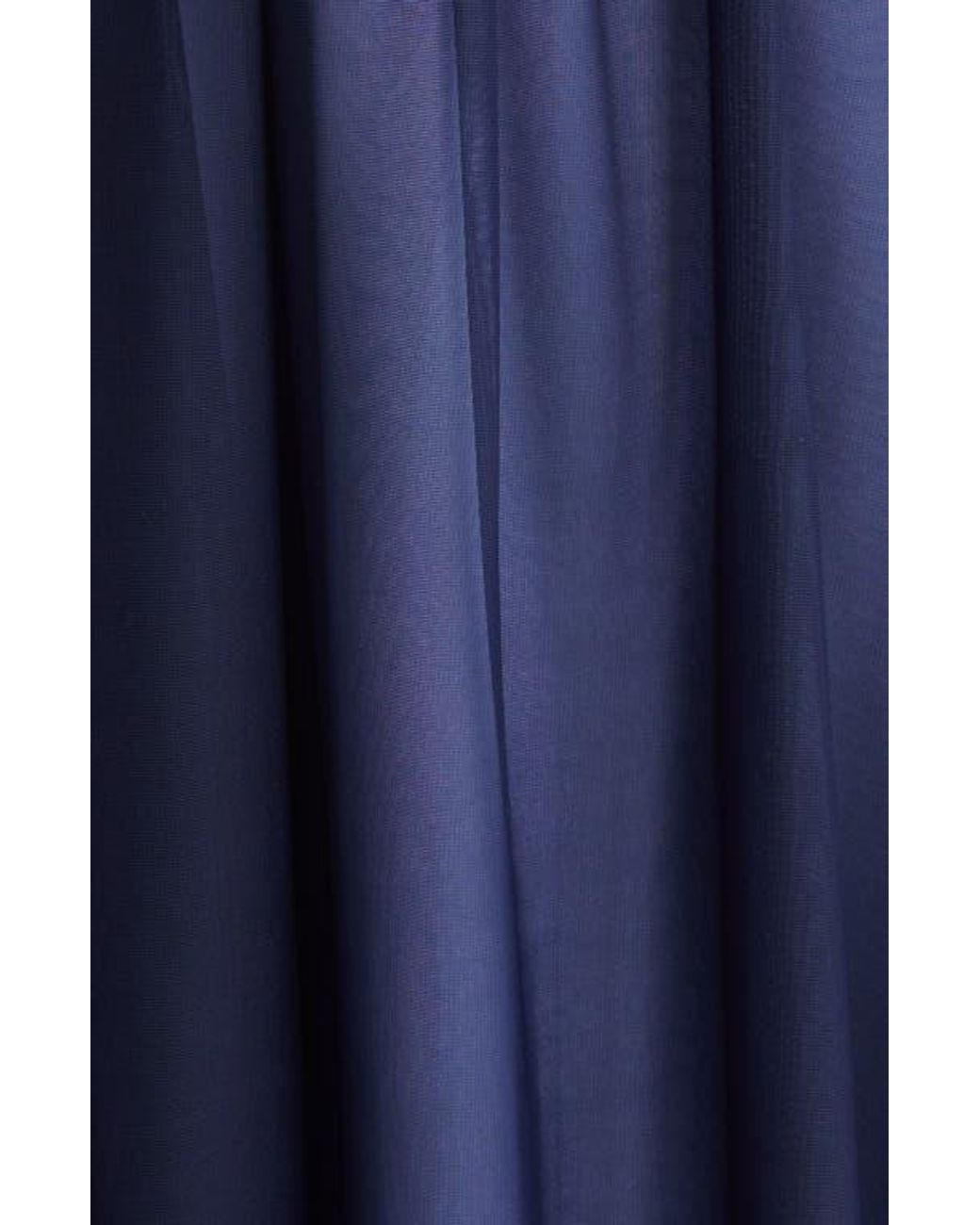 Connected Apparel Blue Chiffon Overlay Fit & Flare Dress