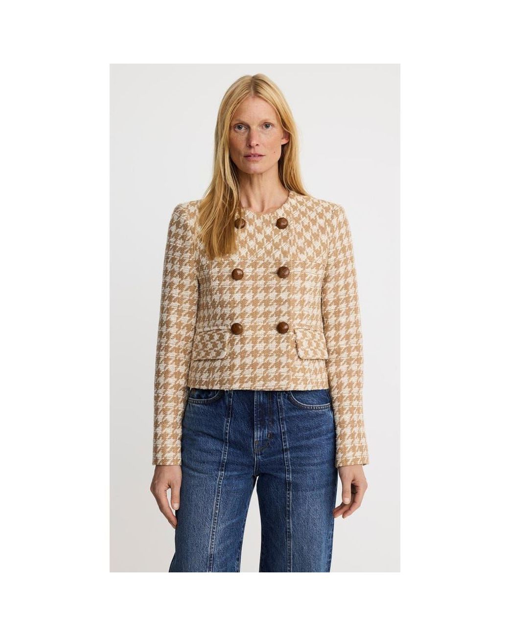 Smythe Blue Collarless Db Mini Jacket