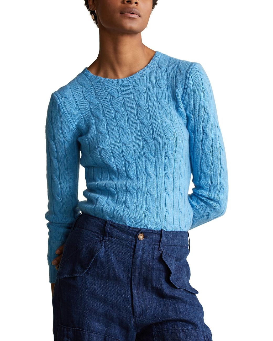 Polo Ralph Lauren Julianna Cable-knit Sweater In Nude 