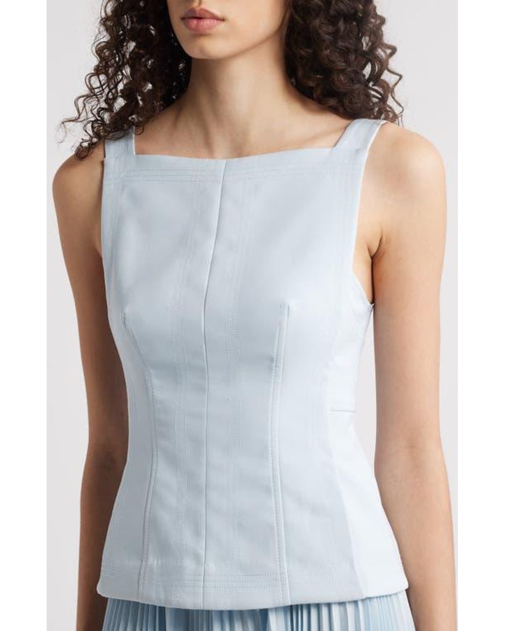 Acler Hollinshill Pleated Sleeveless Maxi Dress in Blue | Lyst