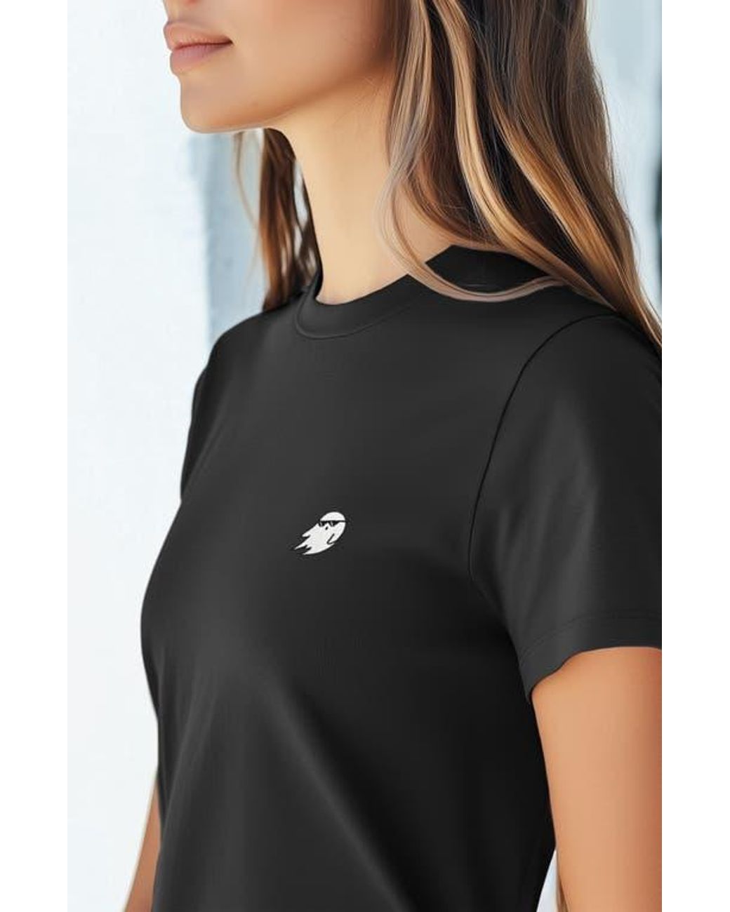 Alix Black Ghost Mode Jersey Relaxed Tee