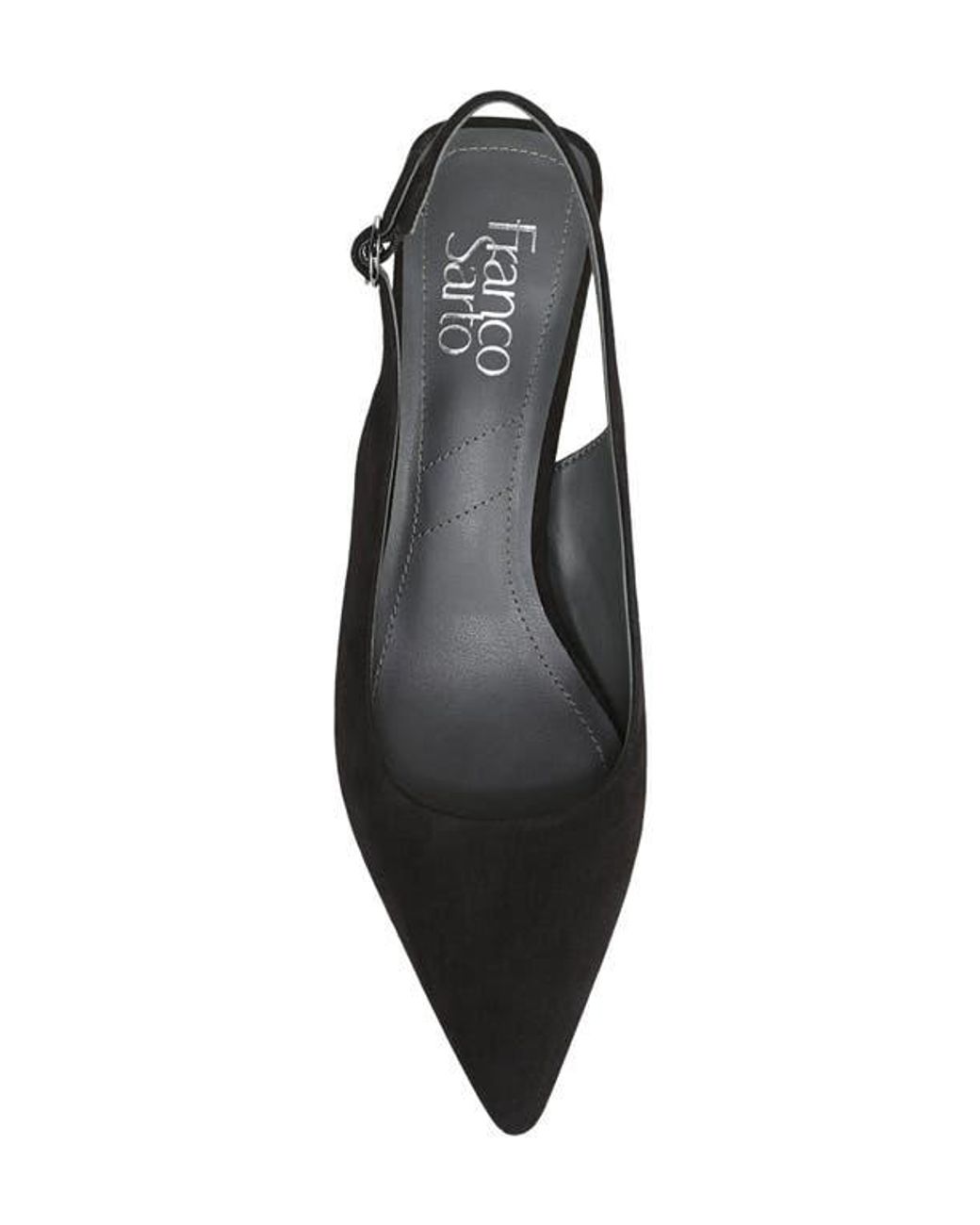 Franco Sarto Black Jaden Pointed Toe Slingback Pump