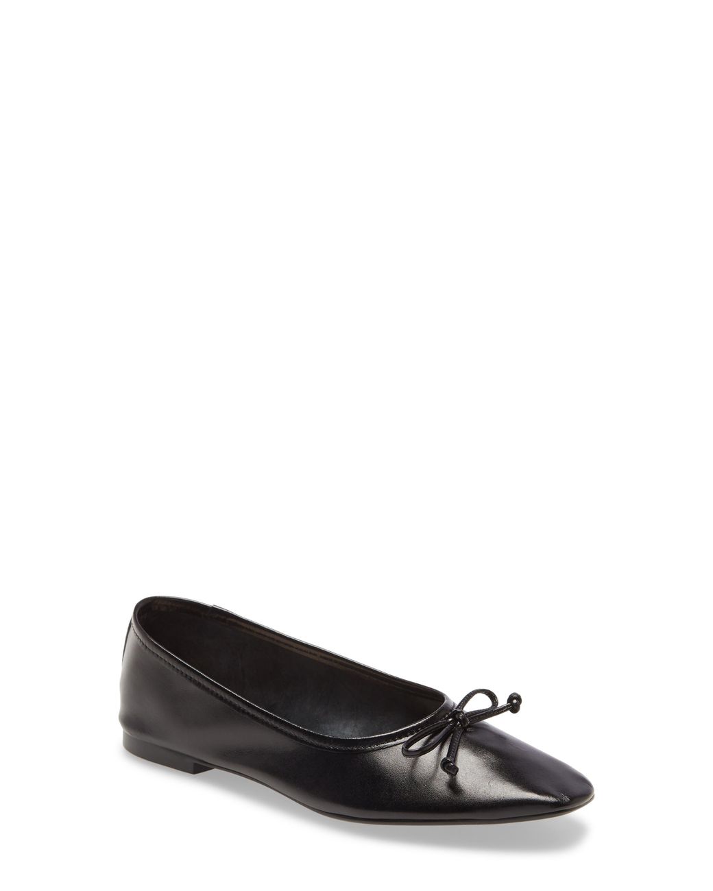 SCHUTZ SHOES Black Arissa Square Toe Ballet Flat