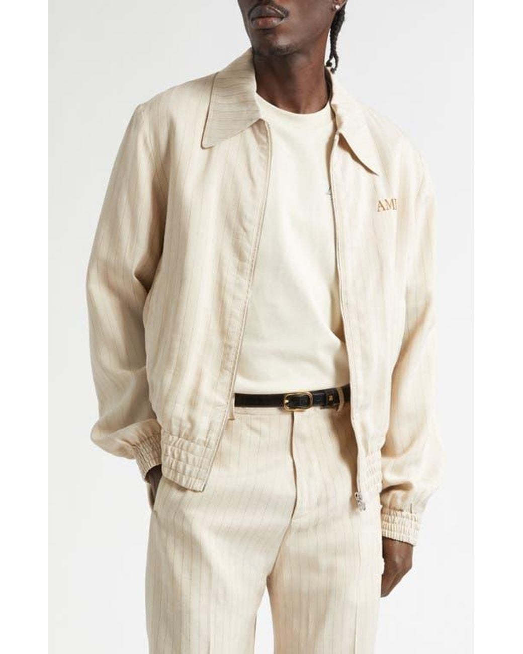 Amiri Natural Stripe Blouson Jacket for men