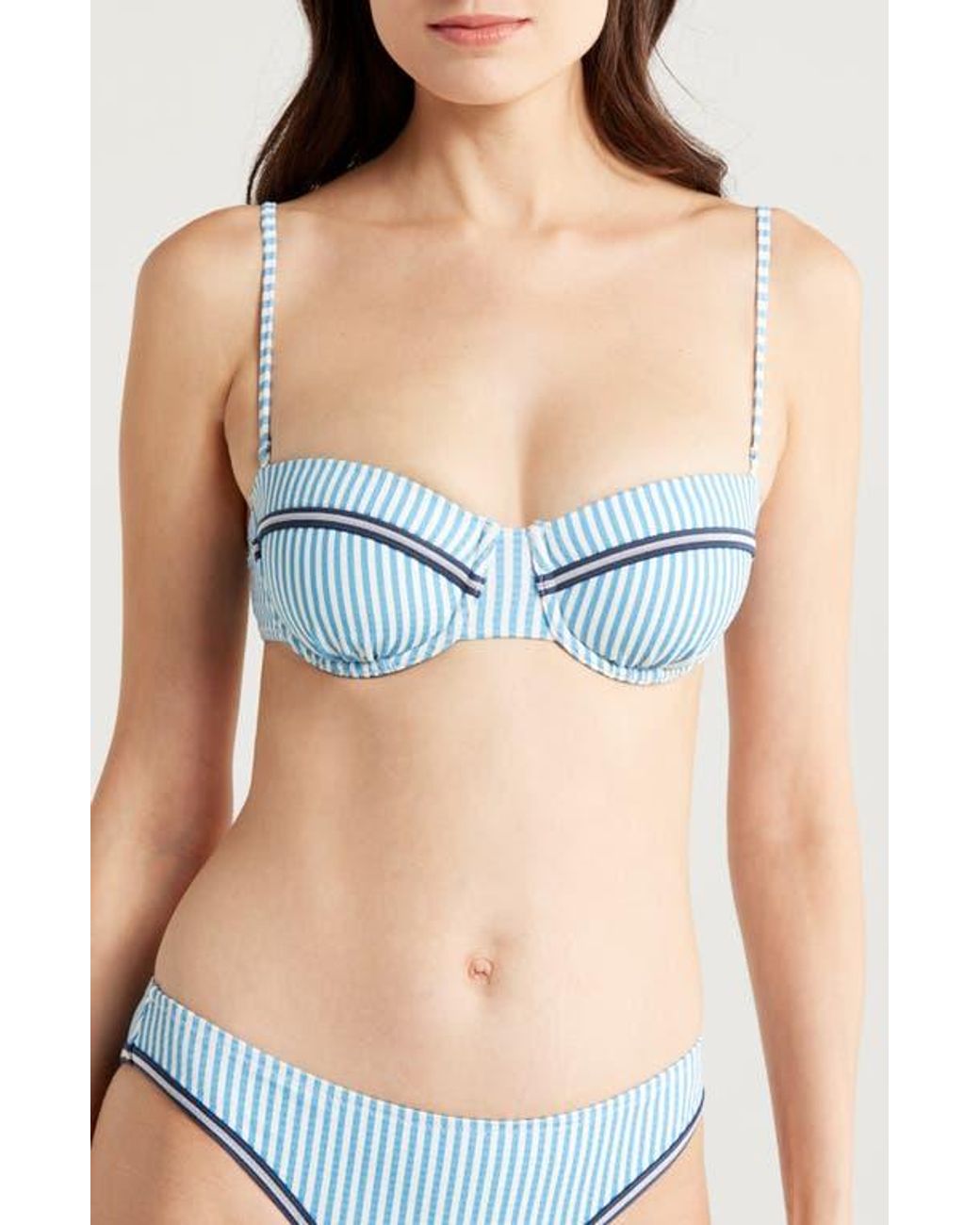 Solid & Striped Blue Juliette Bikini Top