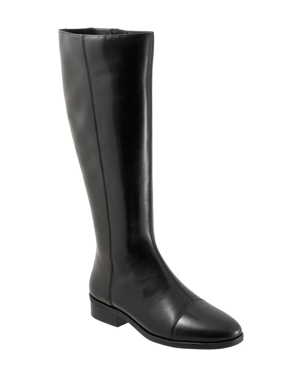 Trotters Black Alexis Cap Toe Knee High Boot