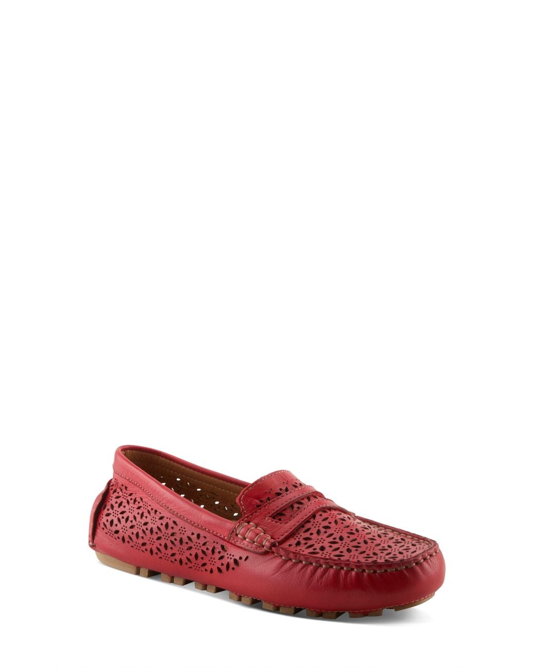 Spring Step Red Crain Driving Penny Loafer