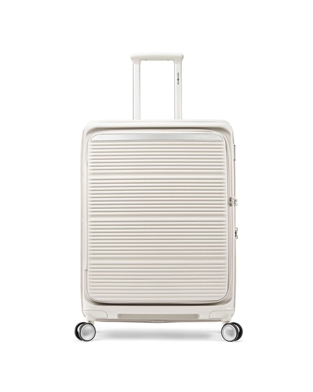 Samsonite White Paralux Expandable 24 Medium Checked Spinner Luggage