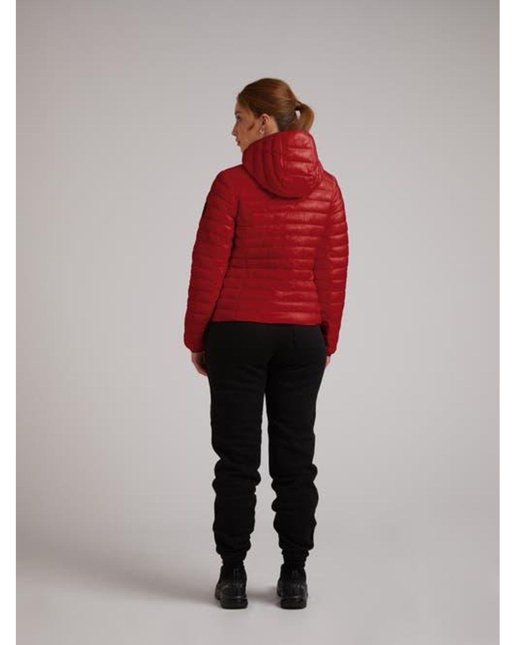 Jacket Red Satell1Te Padded Hooded Jacket