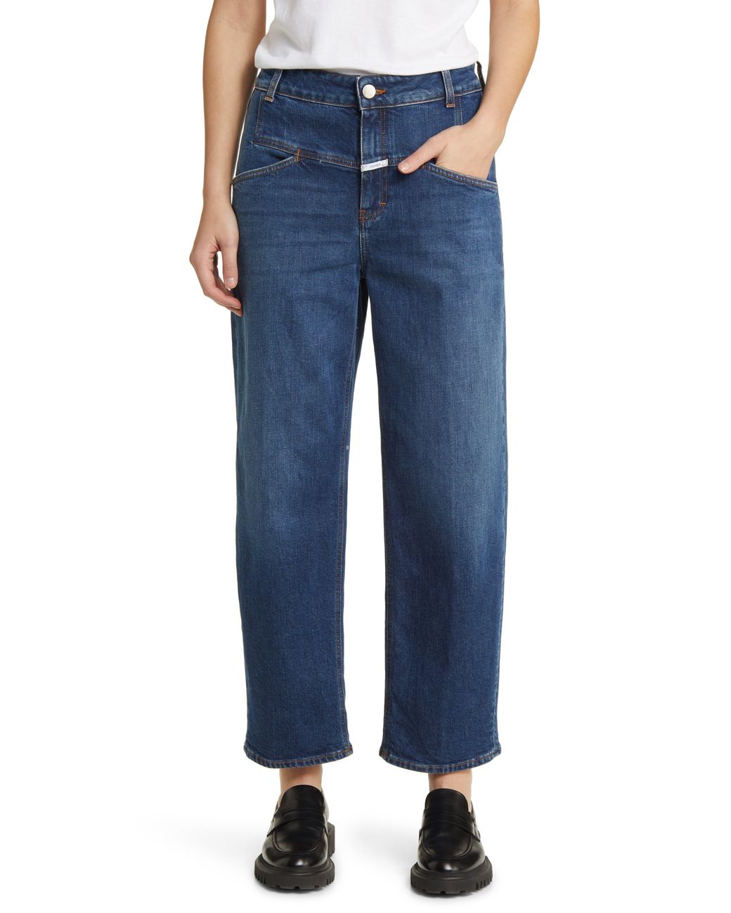 Closed Stoverx Yoke Detail Jeans in Blue Lyst