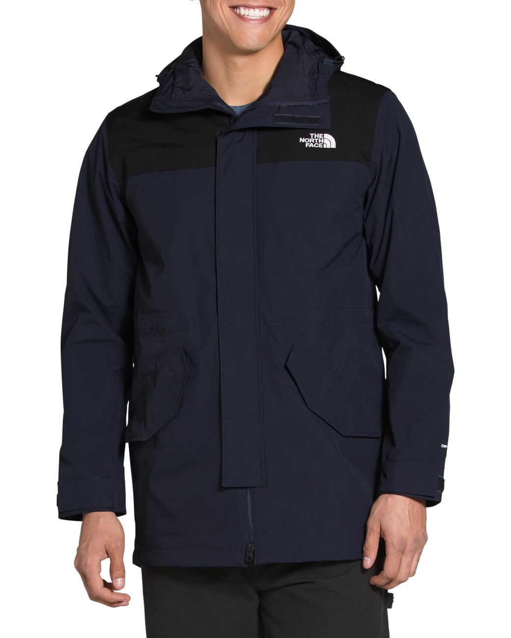 The North Face City Breeze Water Repellent Hooded Rain Parka in Blue