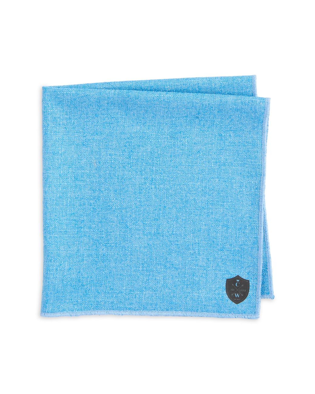 CLIFTON WILSON Blue Wool Pocket Square for men