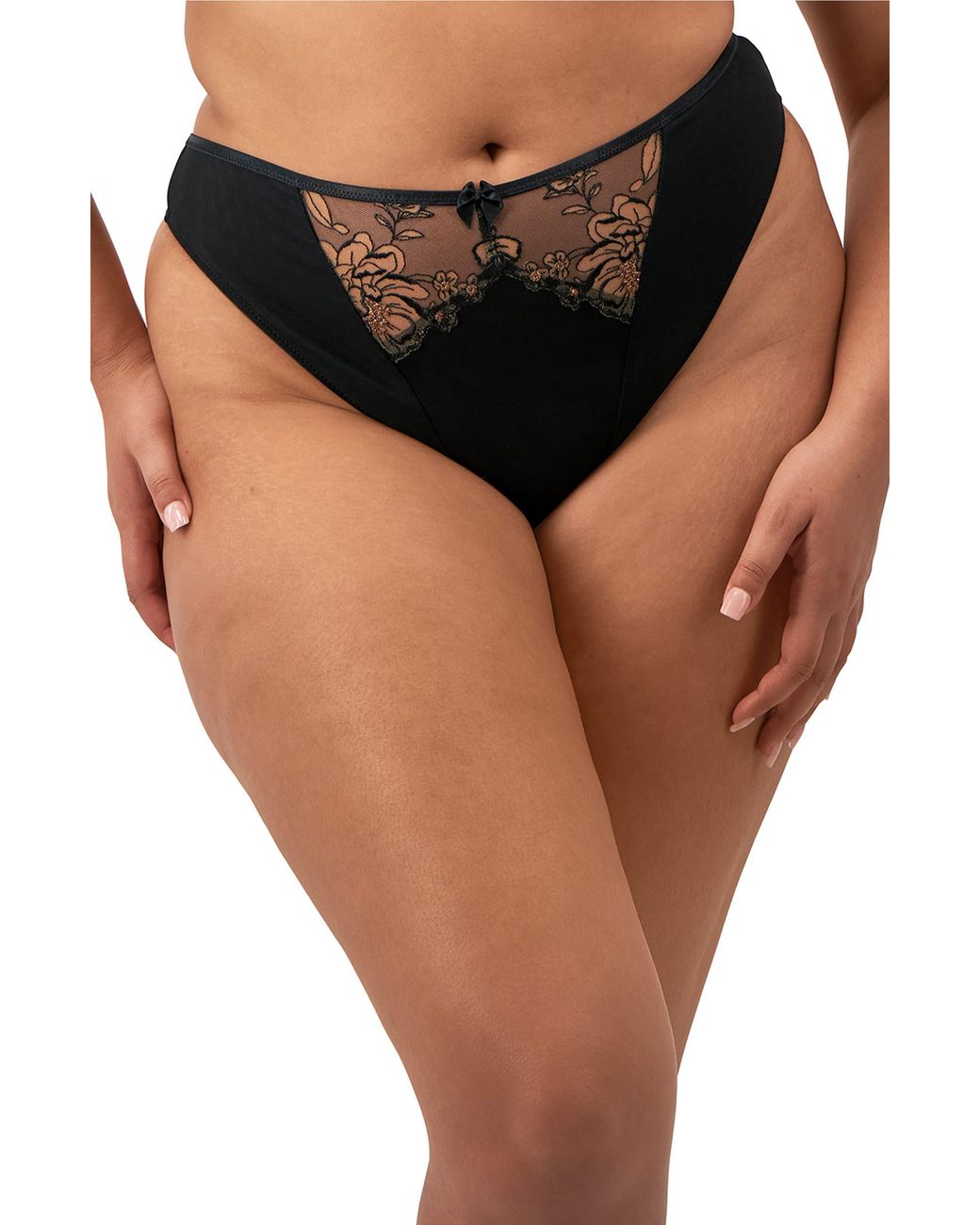 Elomi Black Teagan Thong
