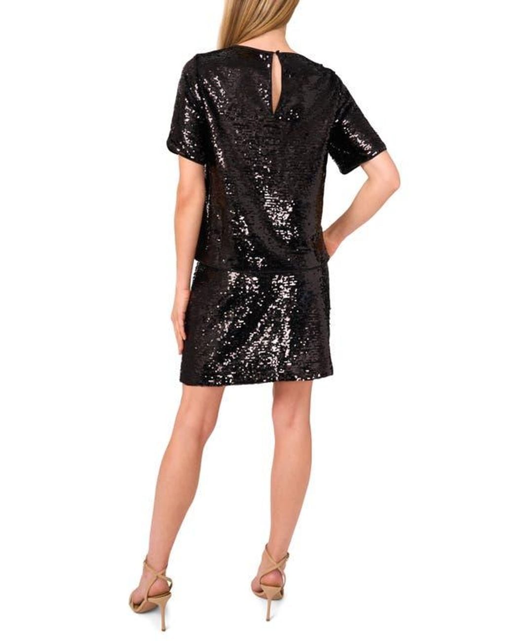 Halogen® Black Sequin Miniskirt