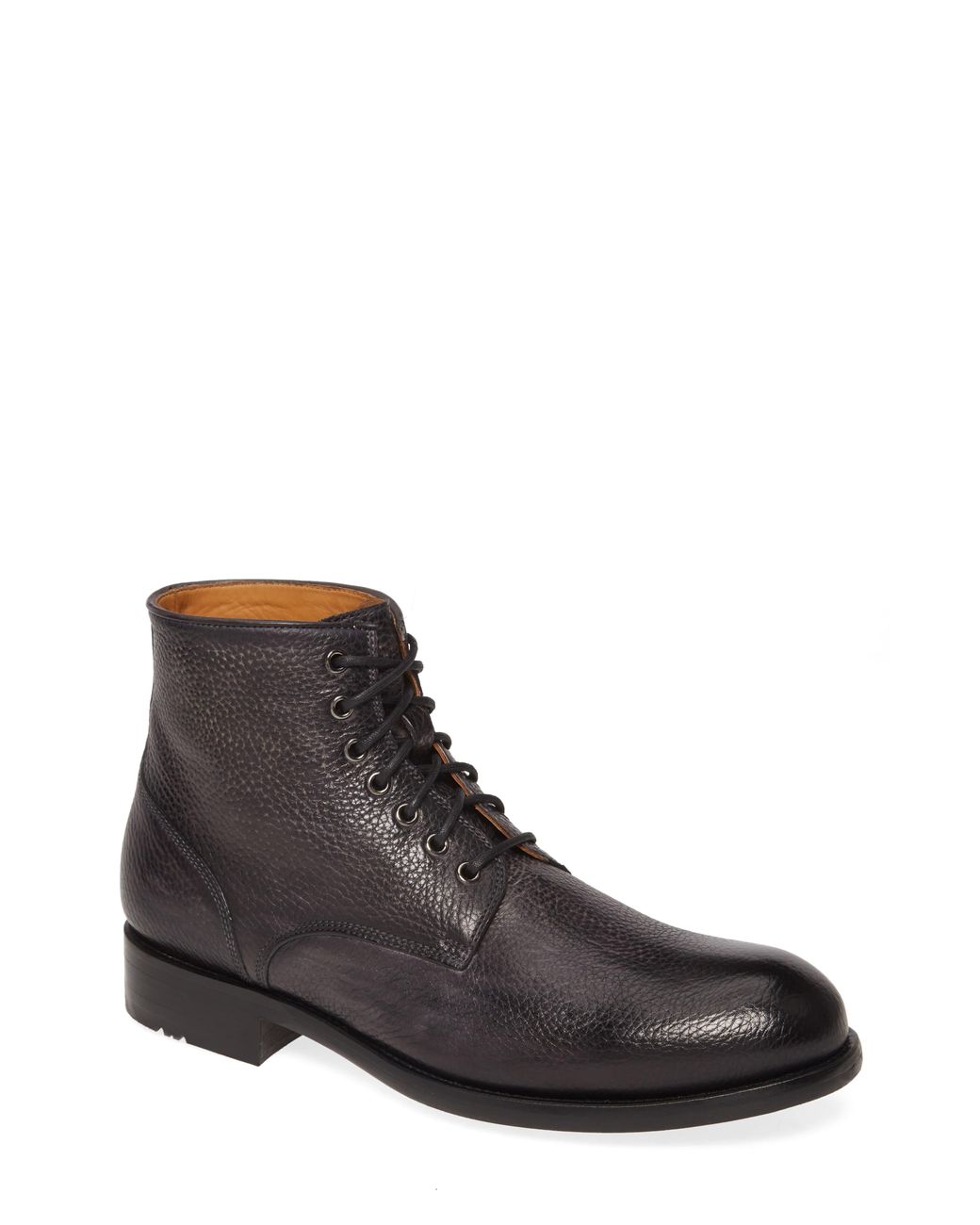Magnanni Leather Pierce Plain Toe Boot in Grey Leather (Gray) for Men ...