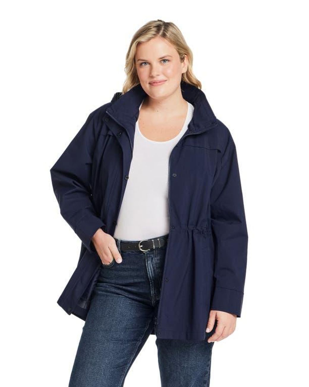 Gallery Blue Packable Water Resistant Jacket