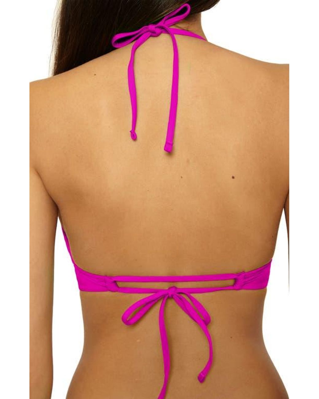 Becca Purple Color Code Halter Bikini Top