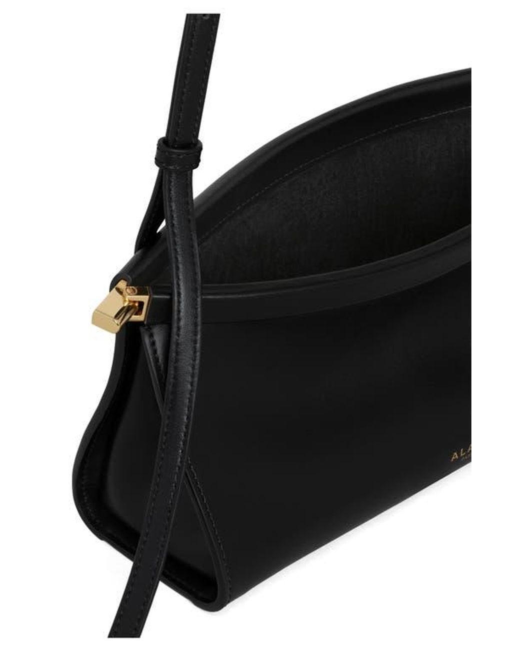 ALAIA｜LE CLICK スモール イーストウエスト レザーバッグ Le Click East West Small shoulder bag in white - Alaia