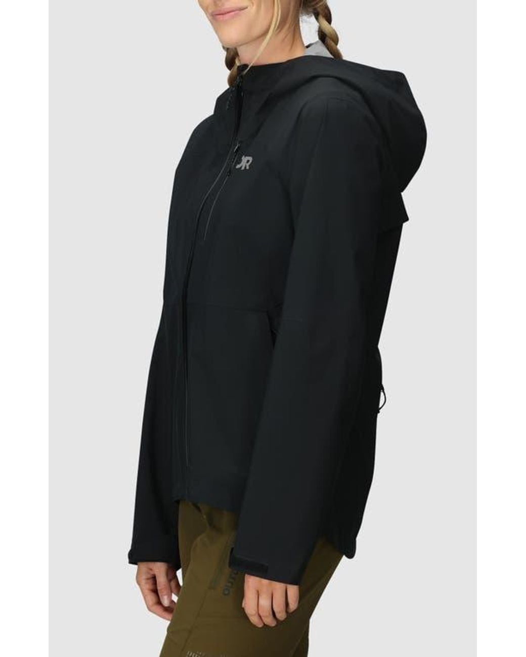 Outdoor Research Black Freewheel Stretch Rain Jacket