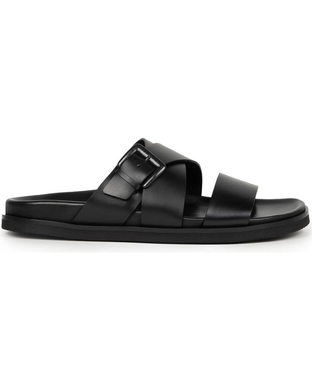 Bobbies Black Paraty Flat Sandals for men