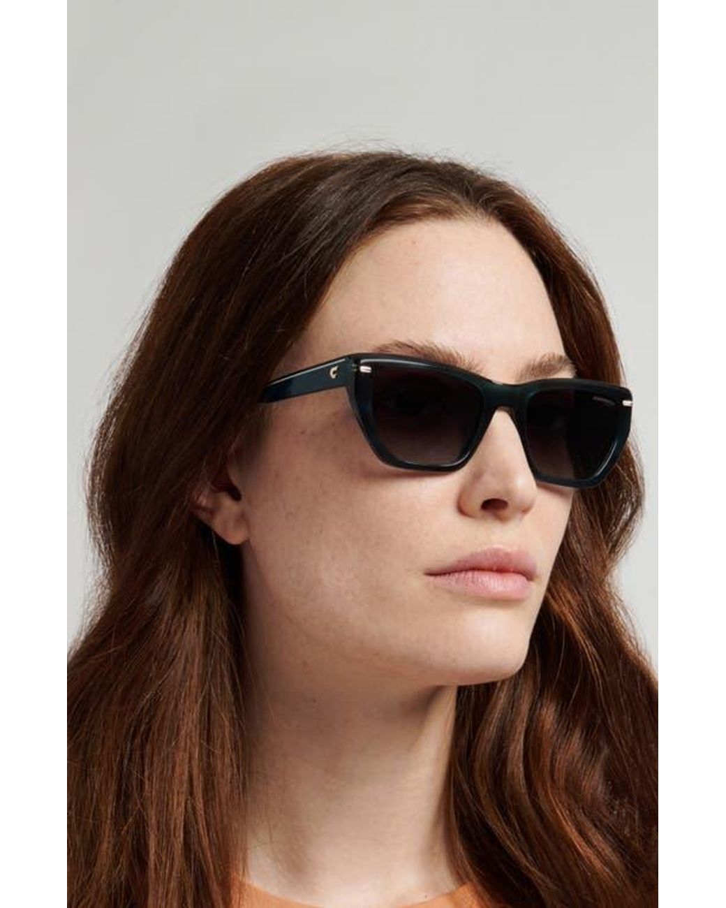 Carrera Black 52Mm Rectangular Sunglasses