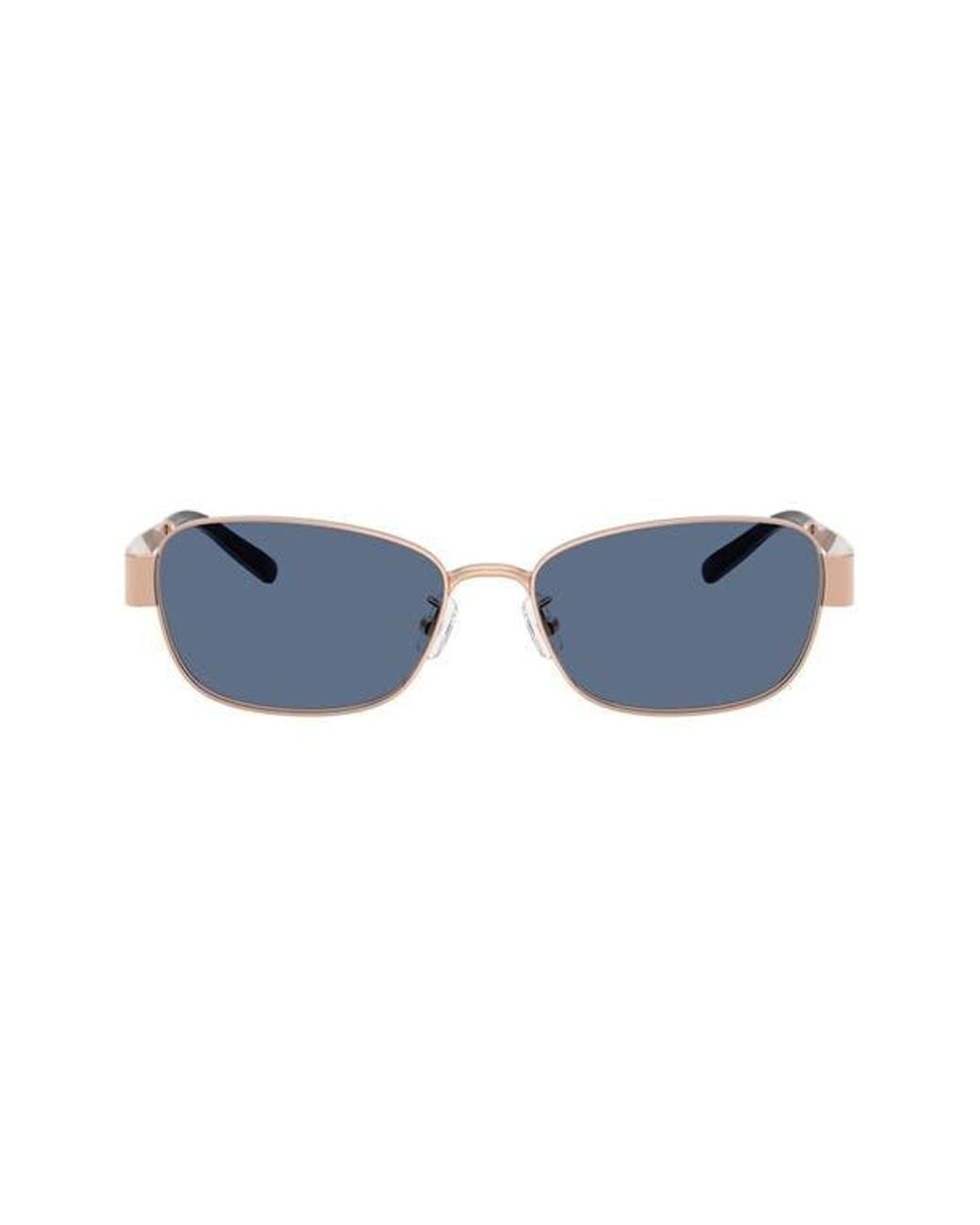 Tory Burch Blue 55Mm Gradient Polarized Rectangular Sunglasses