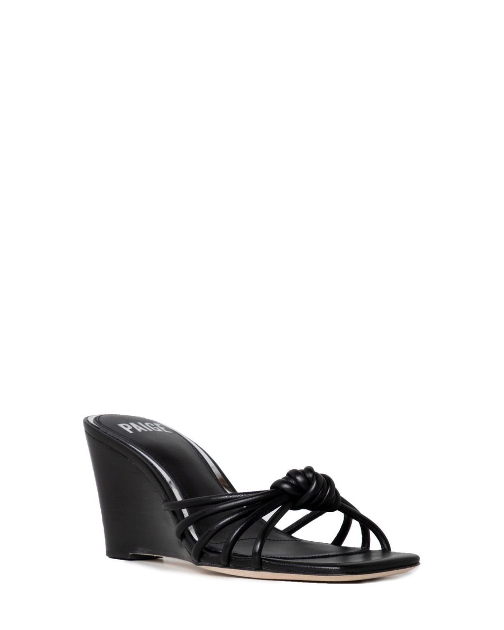 PAIGE Sydney Knot Wedge Sandal in Black Lyst