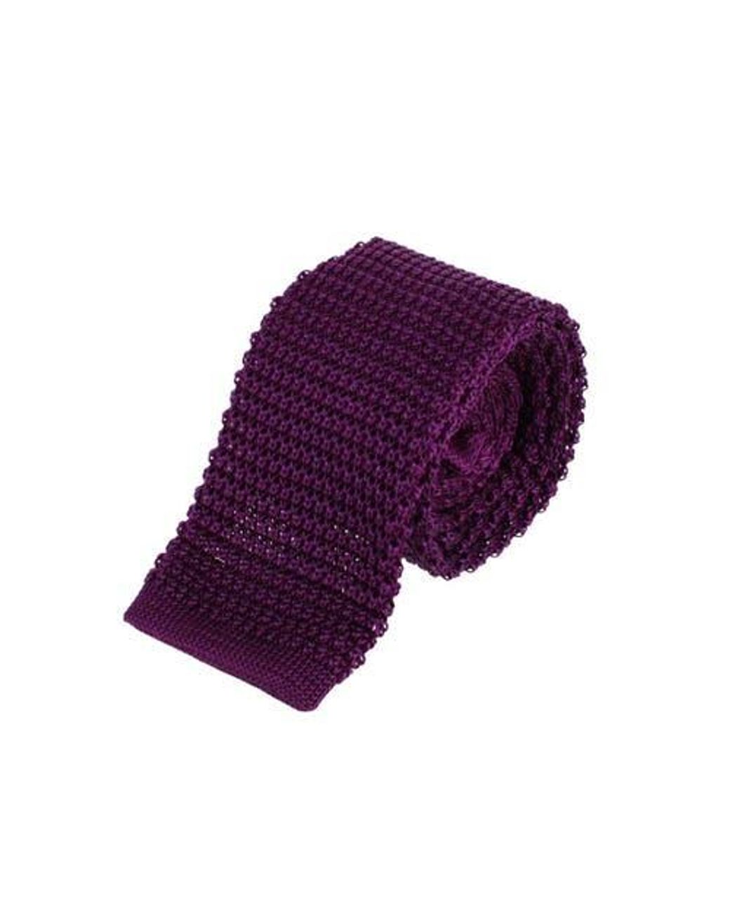 Trafalgar Purple Zion Knit Silk Solid Colored Necktie for men