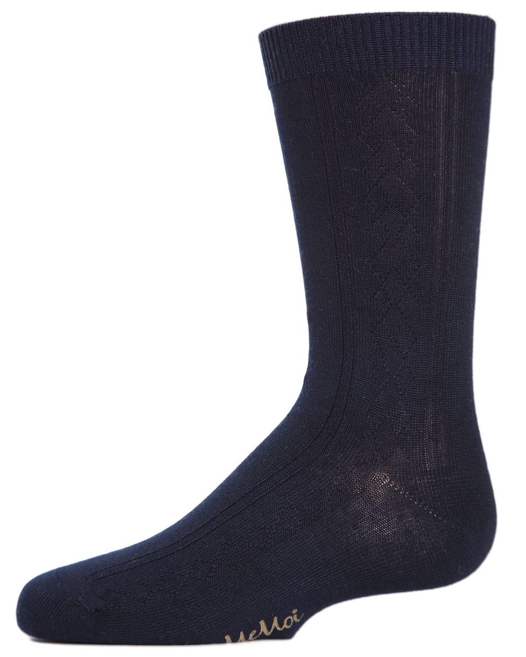 Memoi Blue Argyle All Over Crew Socks for men