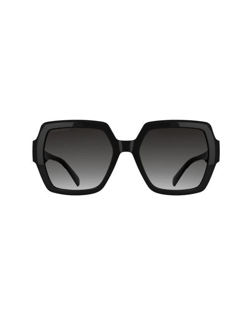 Kendra Scott Black Dira 56Mm Rectangle Sunglasses