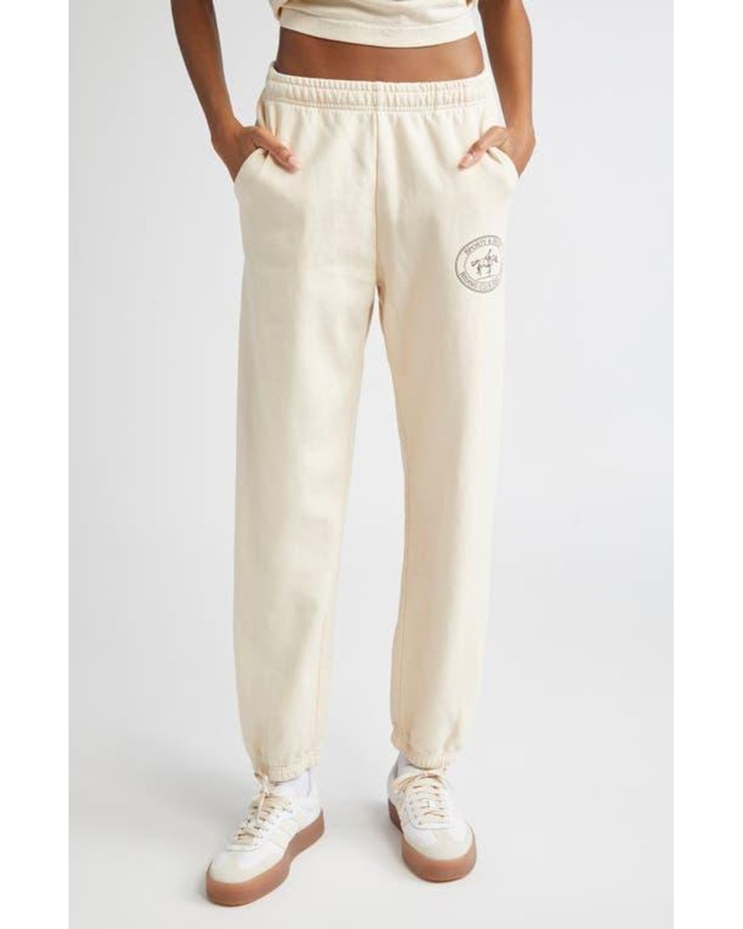 Sporty & Rich Riding Club Sweatpants in Natural | Lyst