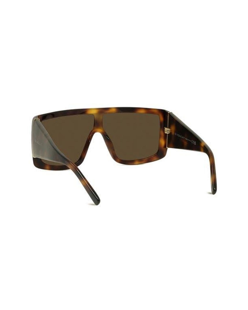 Givenchy Brown Rectangular Flat Top Sunglasses
