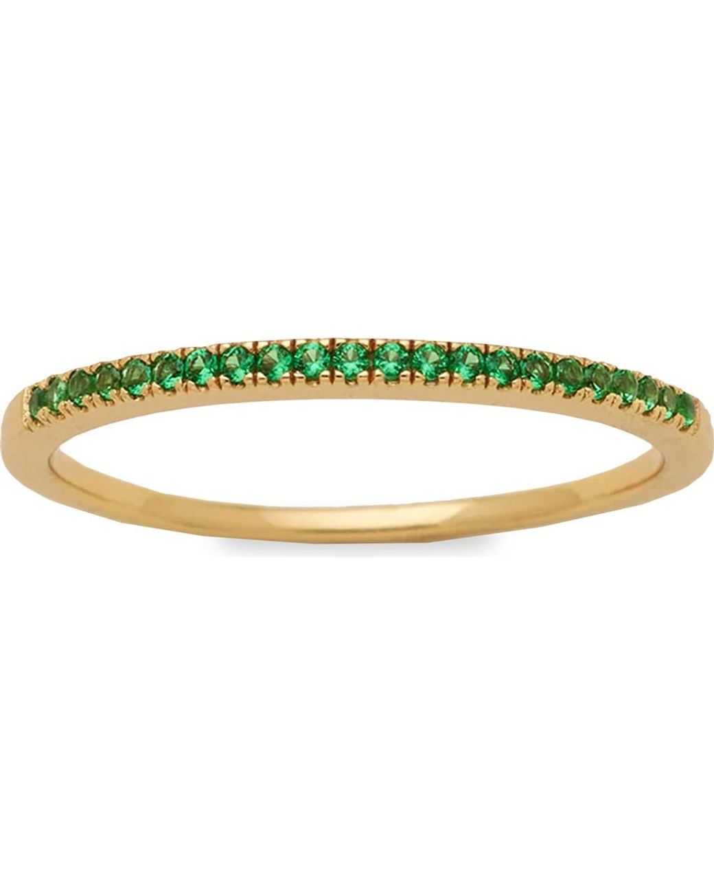 MADE BY MARY Green Birthstone Stacking Ring