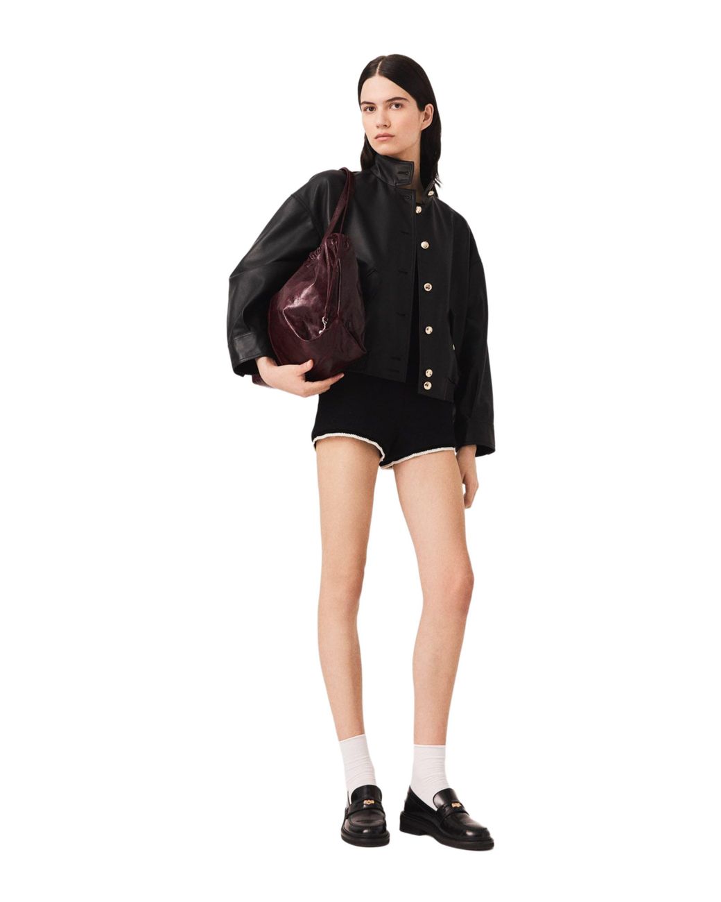 Maje Black Leather Jacket