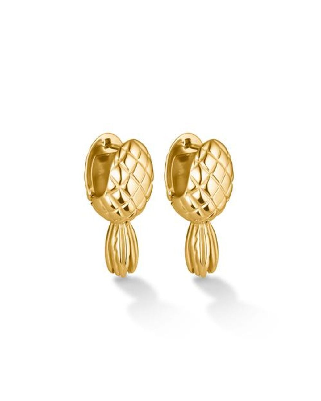 Hey Harper Metallic Pineapple Earrings