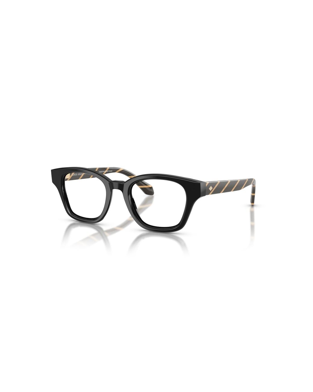Giorgio Armani Black 47Mm Rectangle Optical Glasses for men