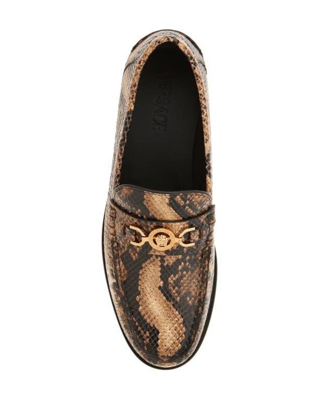 サンダル VERSACE Medusa ''95 Slip-On Loafers Brown Medusa '95 Patent Loafers Brown,Gold | VERSACE