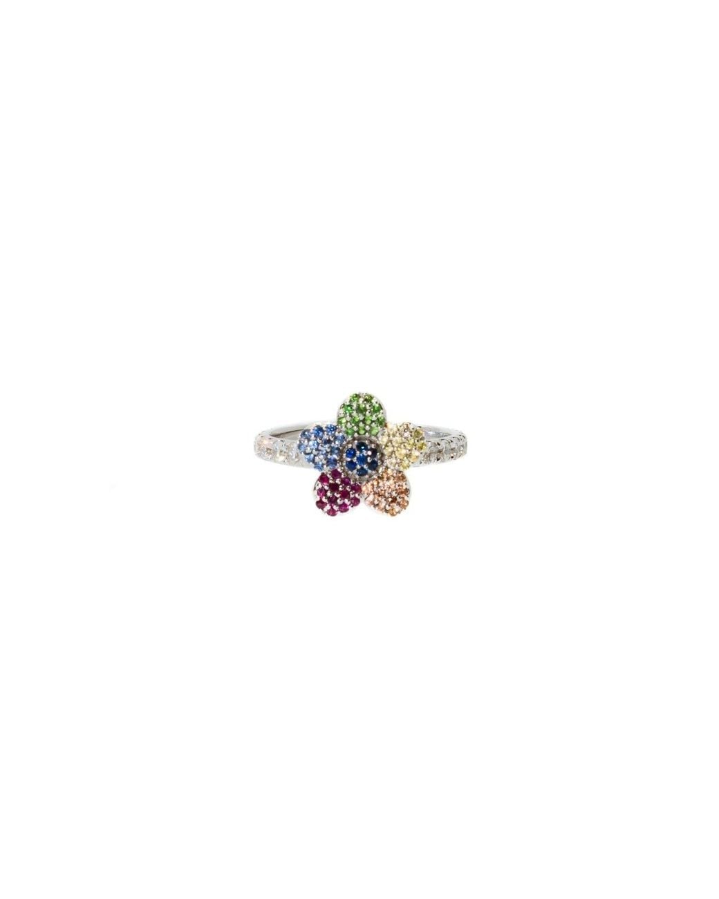 Fry Powers Green Flower Powers Pave Ring