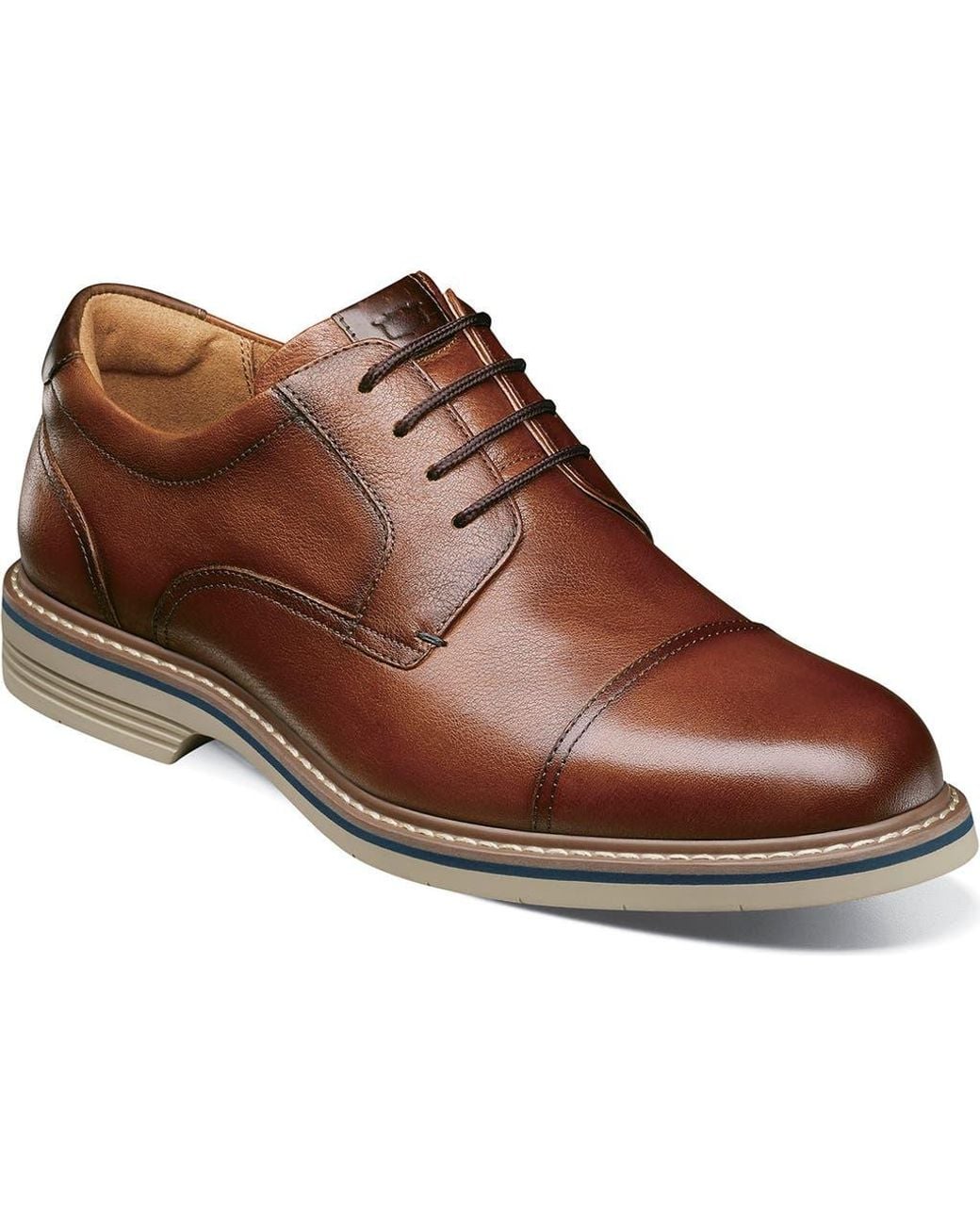 Florsheim Brown Norwalk Cap Toe Derby for men