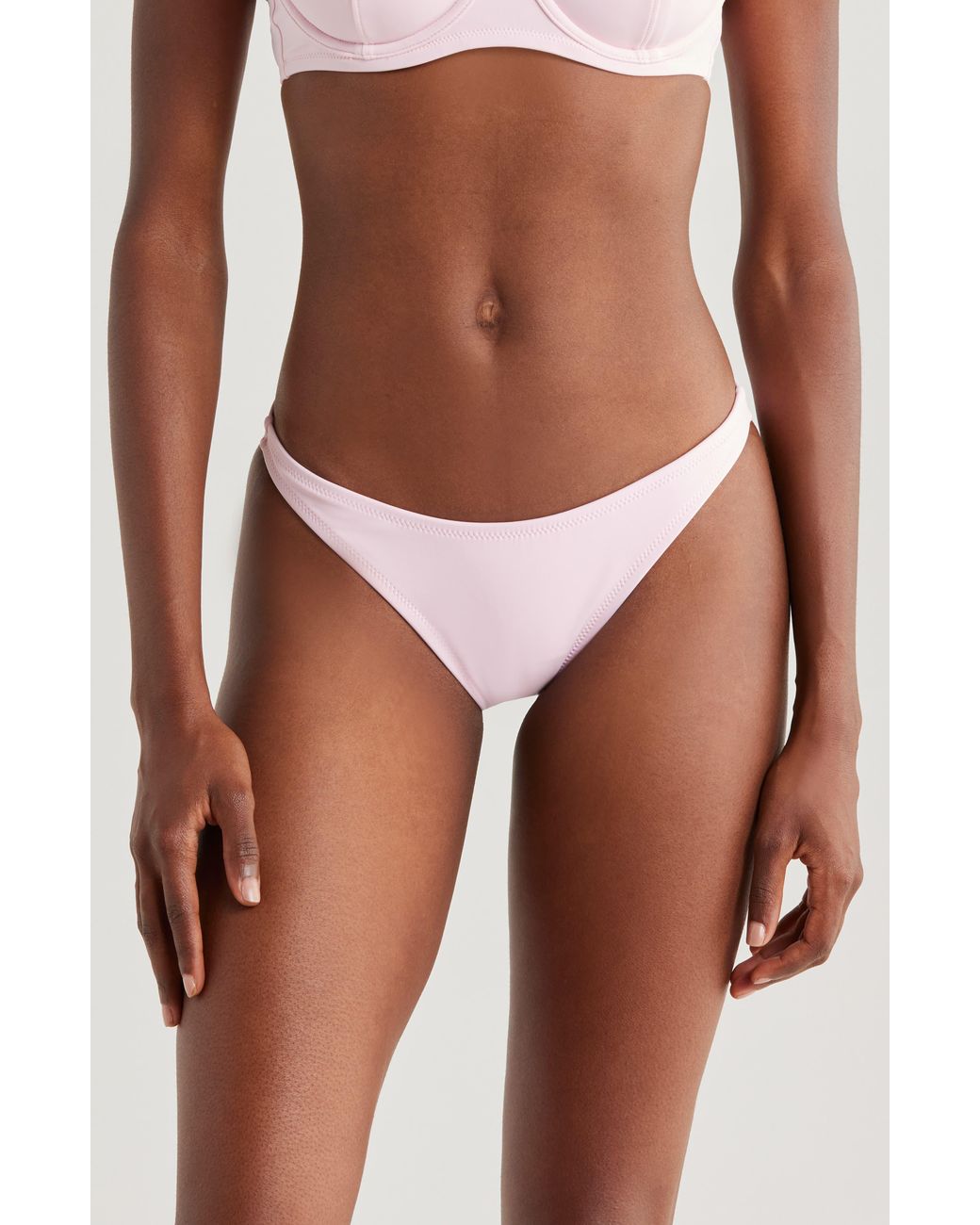 Solid & Striped Pink The Harley High Cut Bikini Bottoms