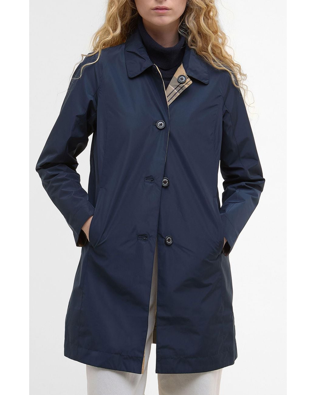 Barbour Blue Babbity Reversible Raincoat