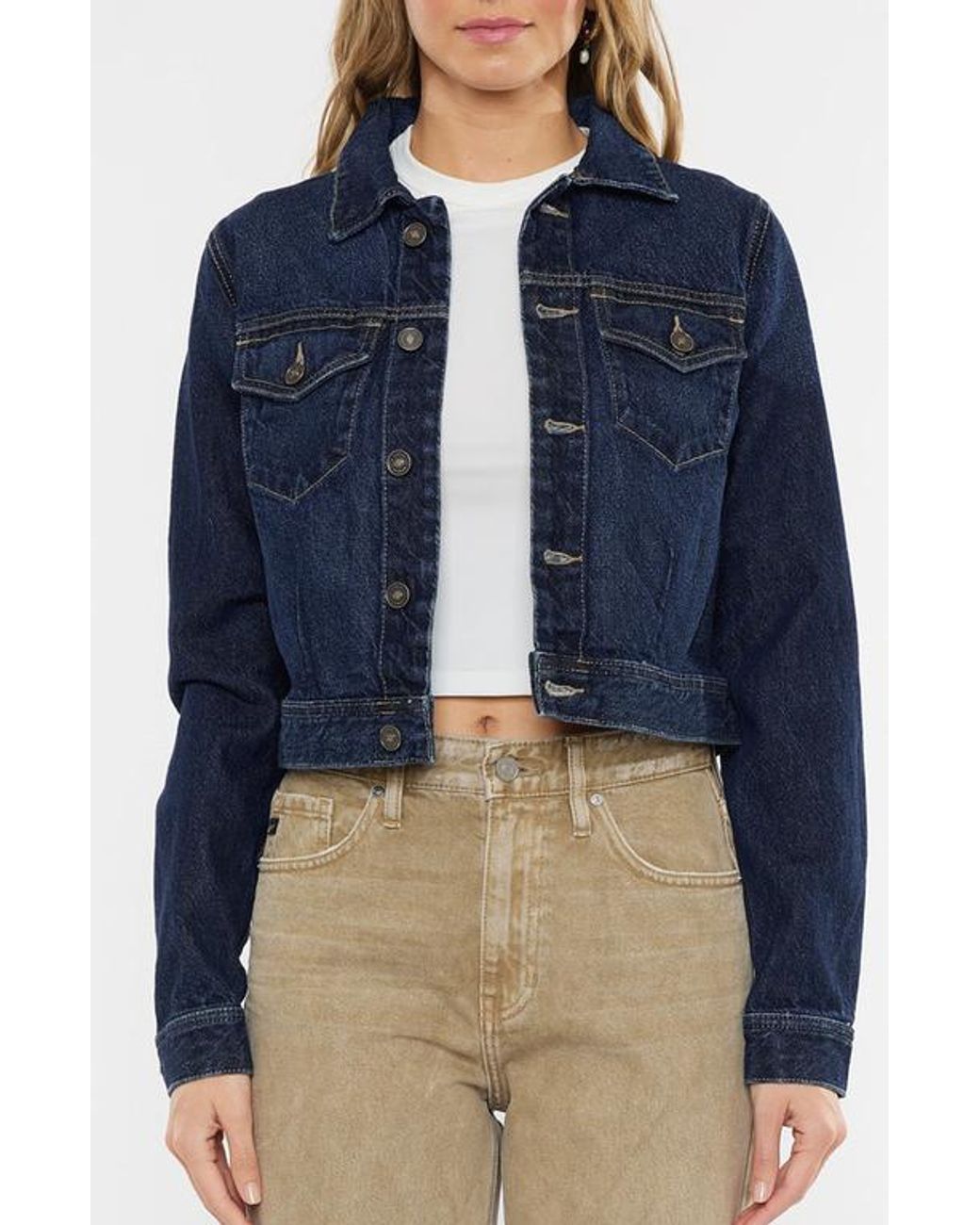 Kancan Blue Westlyn Cropped Jacket