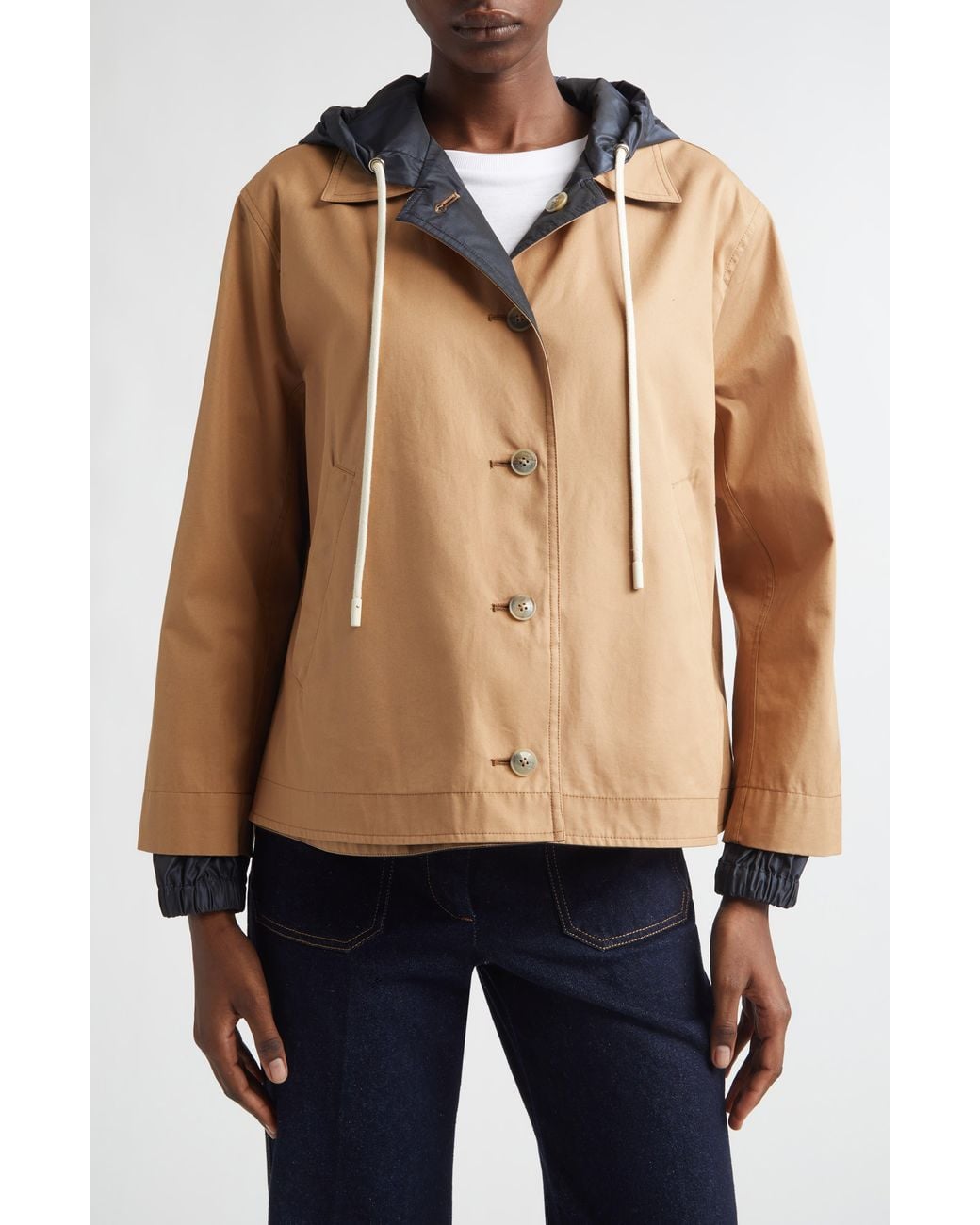 Herno Blue Techno Hooded Reversible Jacket