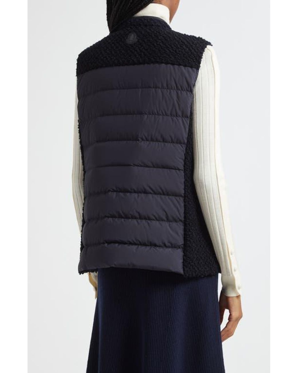 Moncler Black Fallavier Virgin Wool Down Vest