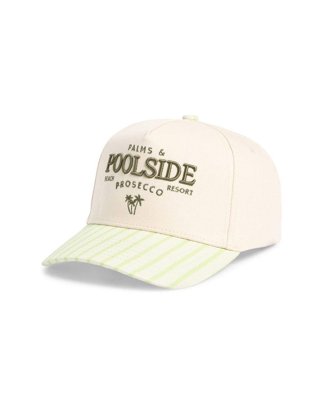 KenzKustomz White Palms Poolside Baseball Cap