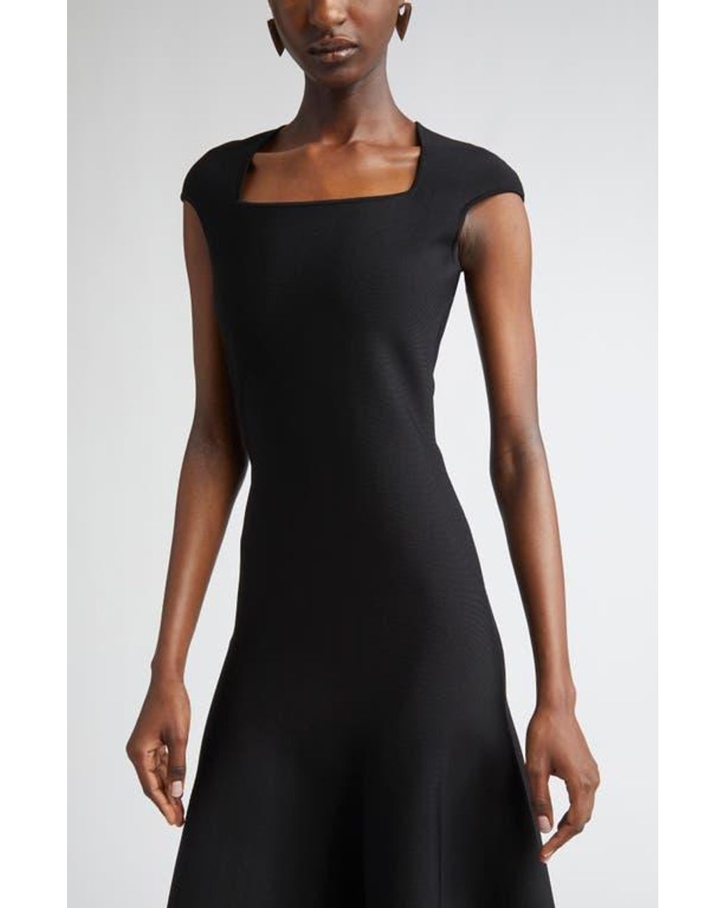 green emerald velvet dress Alexander McQueen Rosegold Fit and Flare Dress