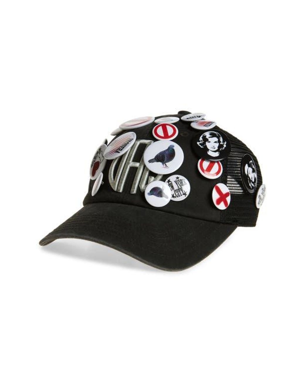 VAQUERA Logo Embroidered Trucker Hat With Pins in Black | Lyst