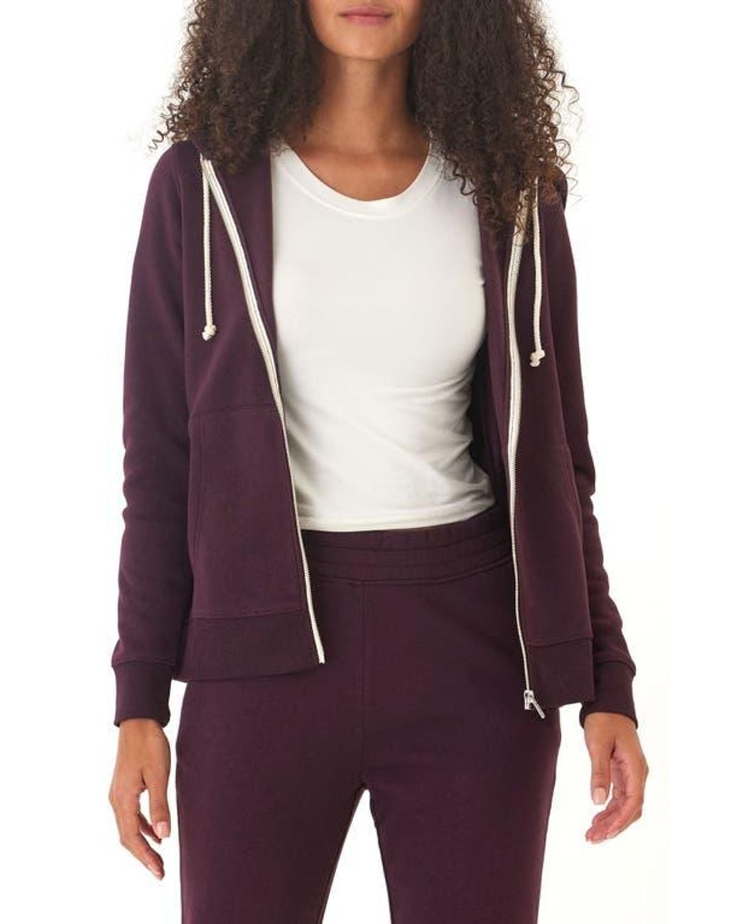 Threads For Thought Purple Full Zip Hoodie